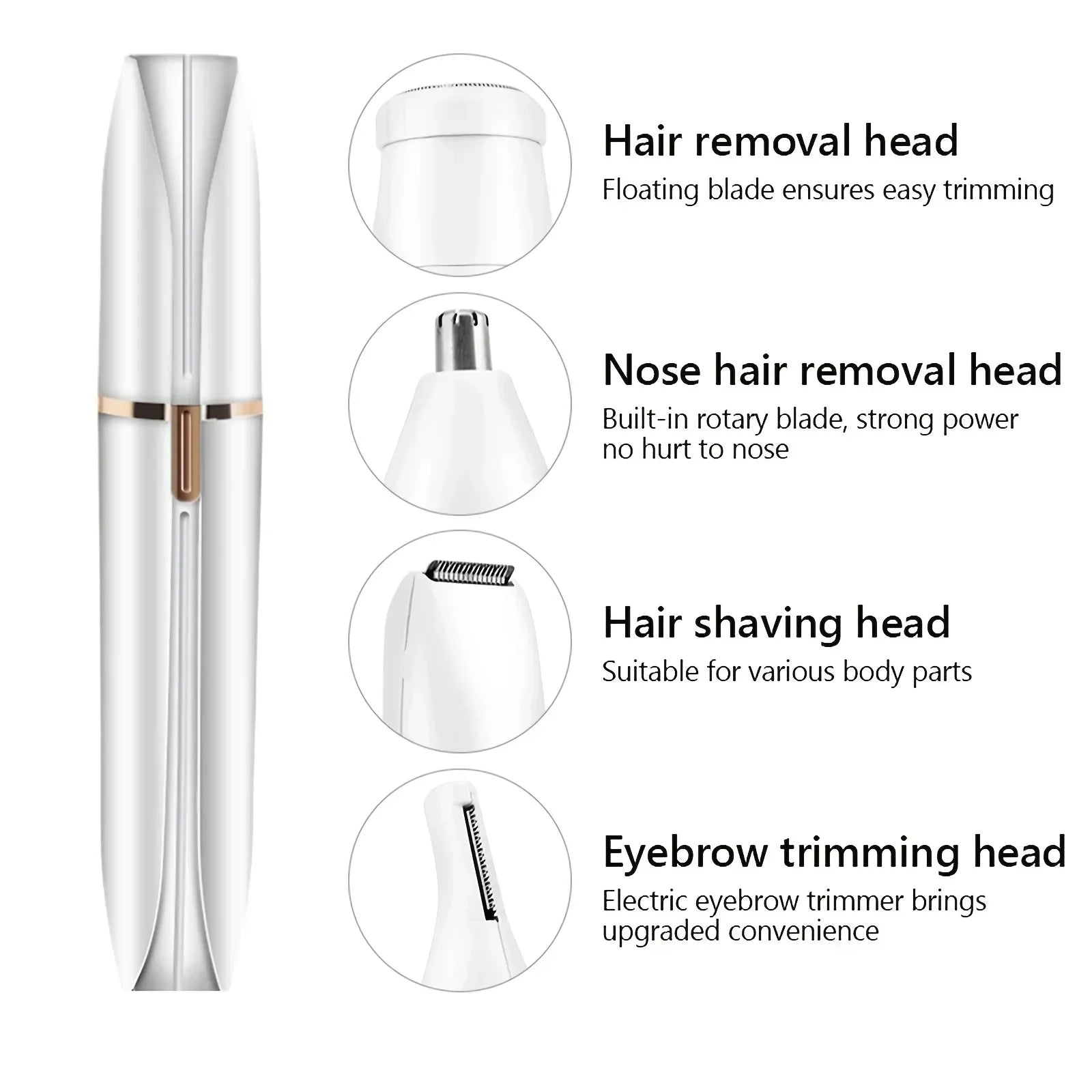 4-in-1 Rechargeable Electric Shaver for Women - 3