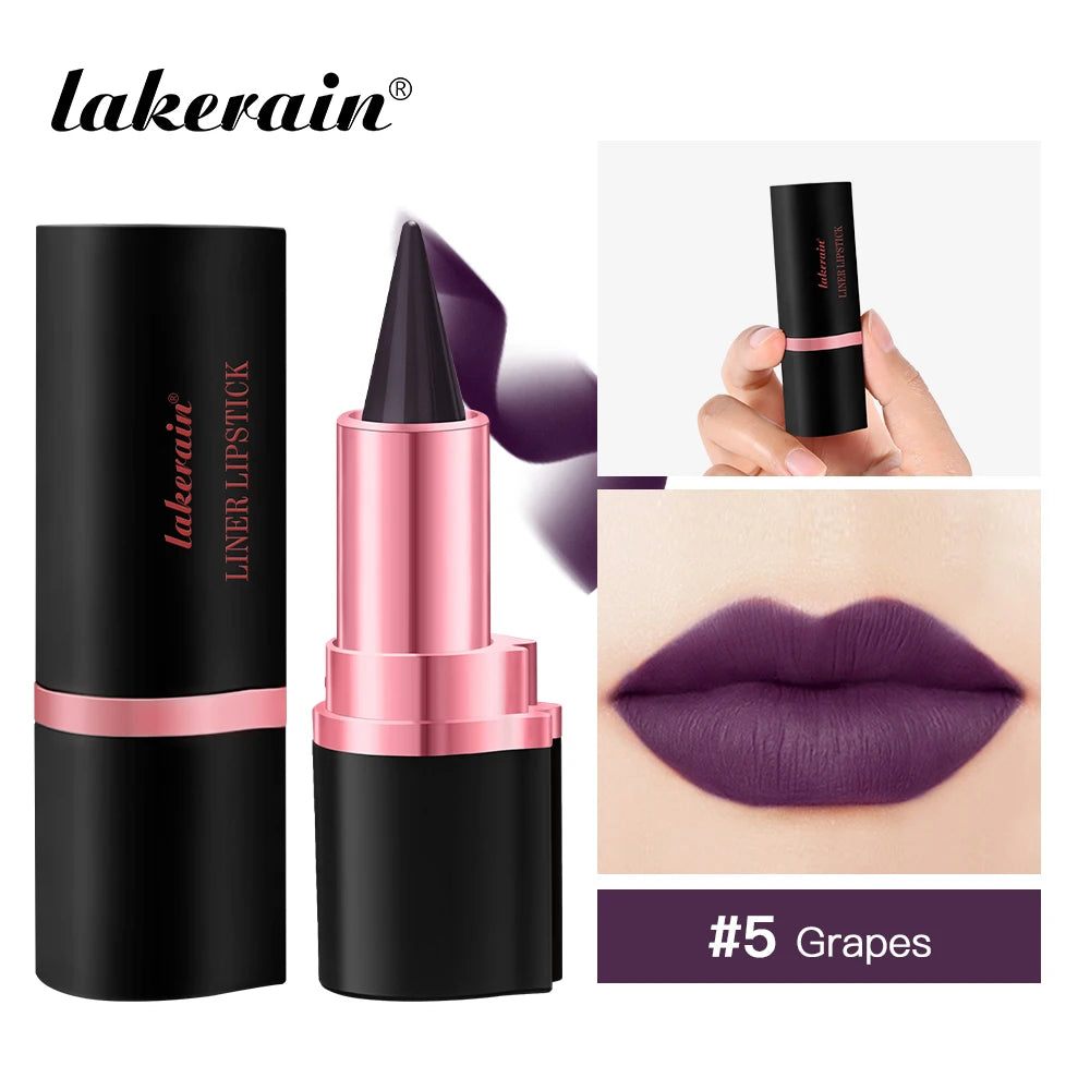 2-in-1 Waterproof Matte Lip Liner and Lipstick Crayon - 35
