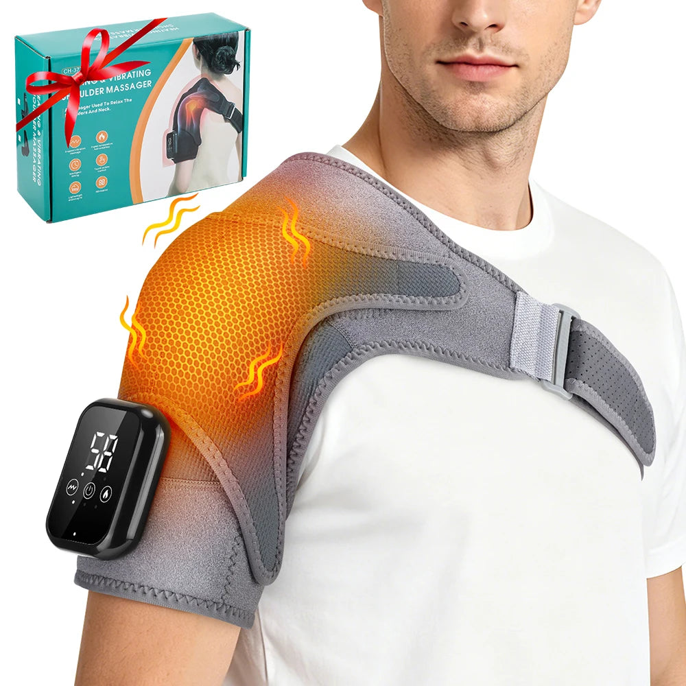 Heated Vibration Shoulder Massager for Pain Relief - 2