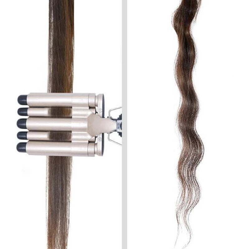Triple Barrel Ceramic Hair Waver for Beachy Waves - 6