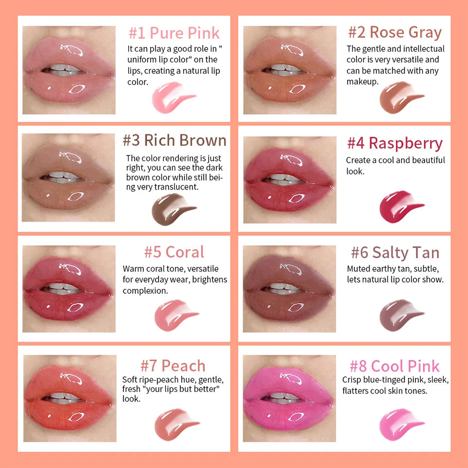 Peptide Tinted Moisturizing Lip Gloss for Hydrated Shine - 8