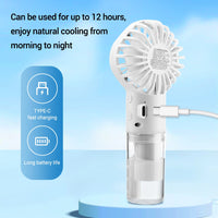Portable Handheld Mist Fan with Humidifier