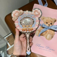 Cute Teddy Bear Handheld Makeup Mirror