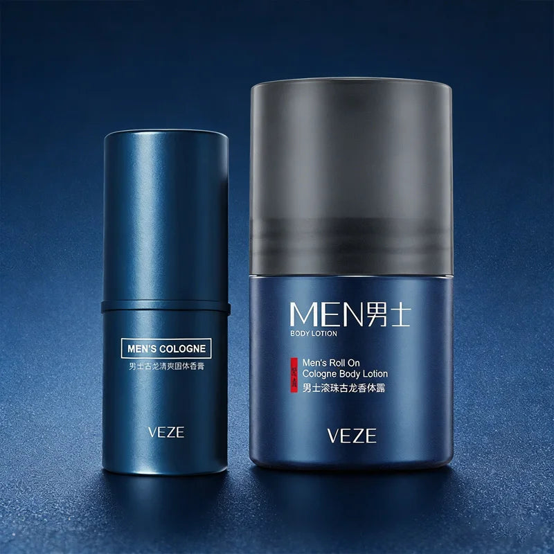 Portable Men's Cologne & Body Lotion Set - 1