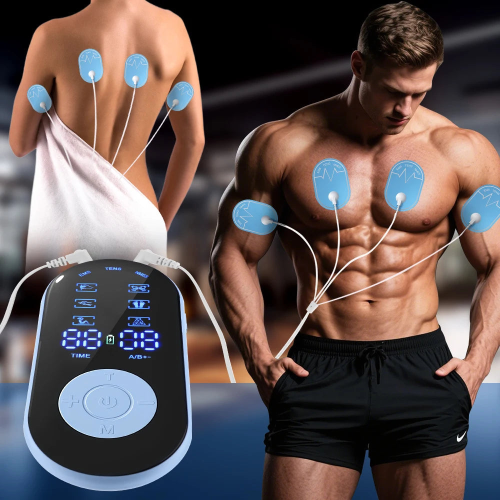 Dual-Channel TENS EMS Muscle Stimulator for Pain Relief and Recovery - 1