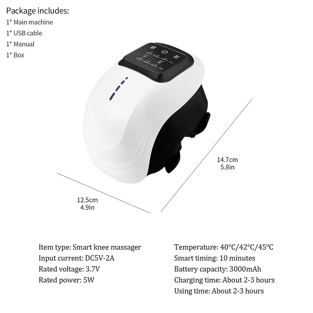 Smart Heated Knee Massager with Vibration Therapy - 15
