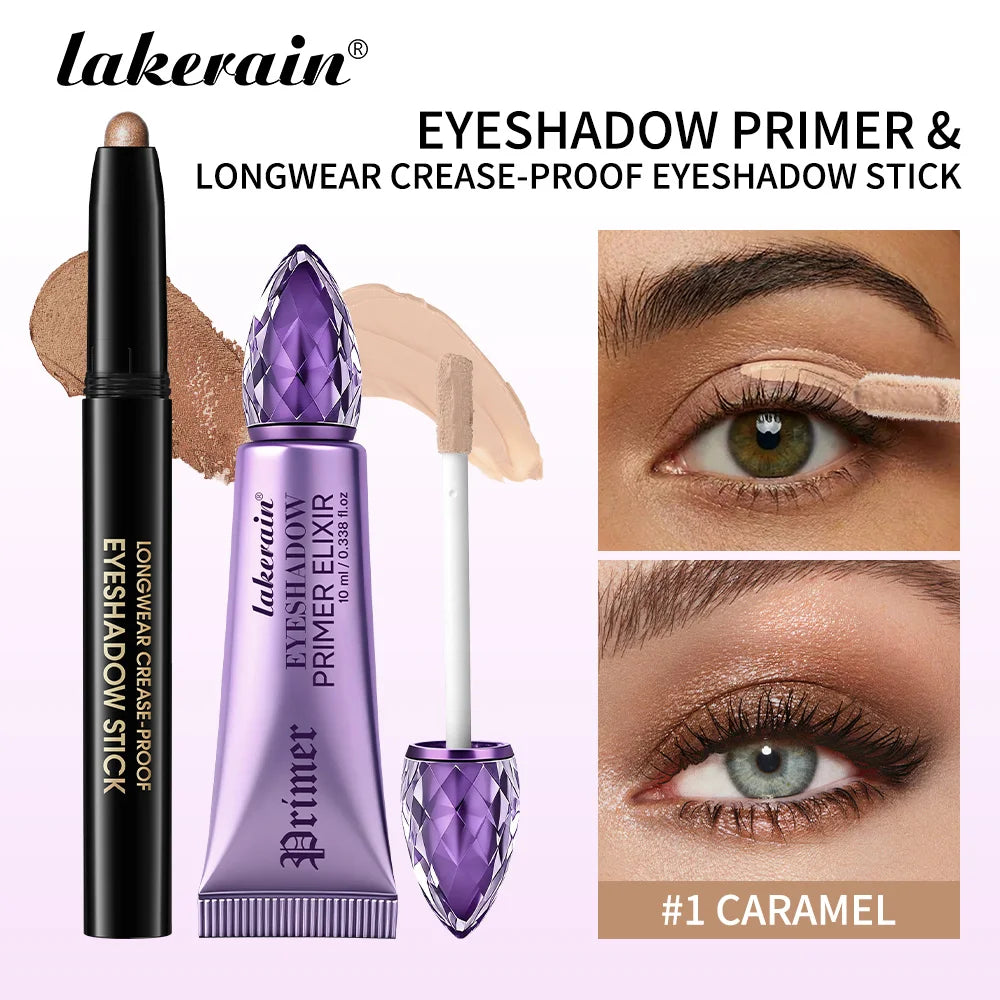 Waterproof Long-Lasting Eyeshadow Stick and Primer Set - 38
