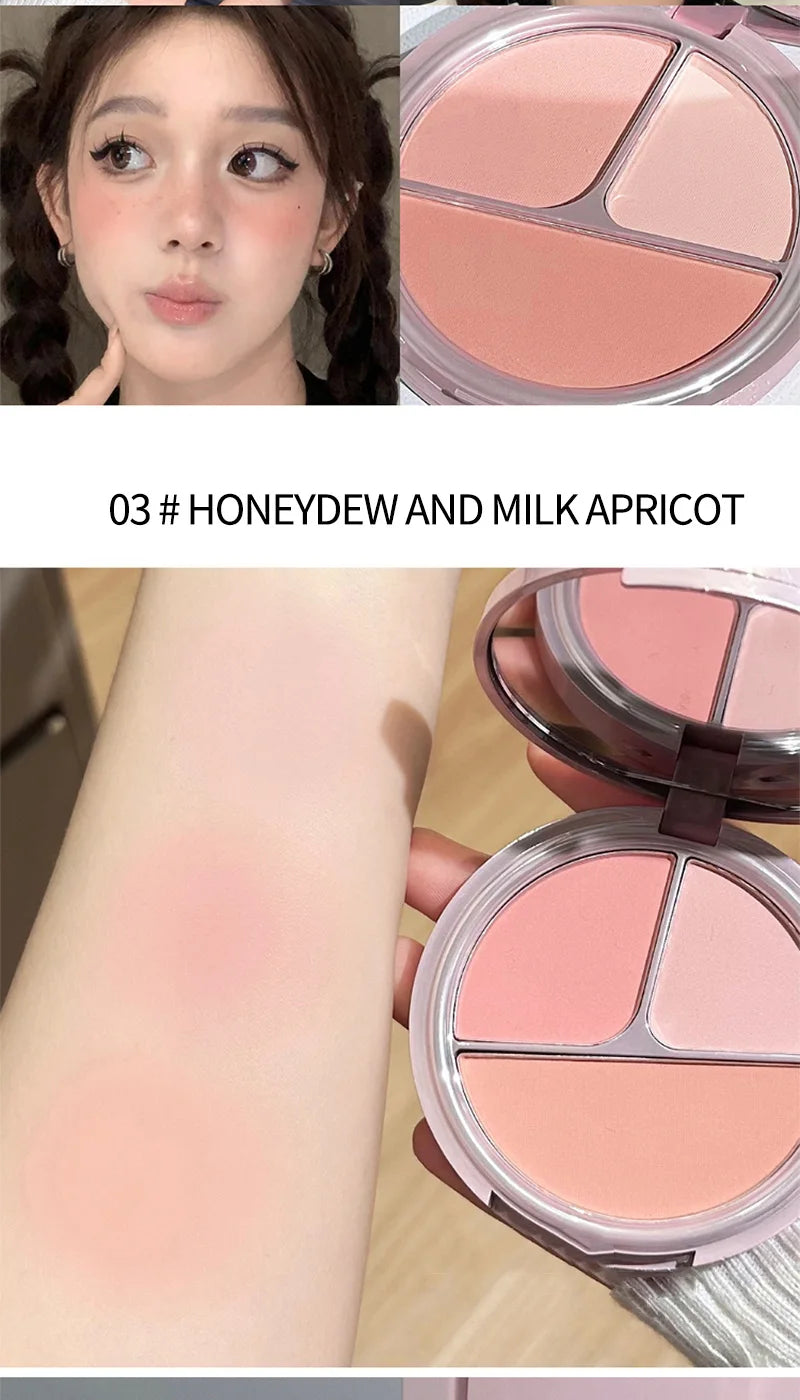 Bear Knight Trio Blush Palette for Flawless Makeup - 15