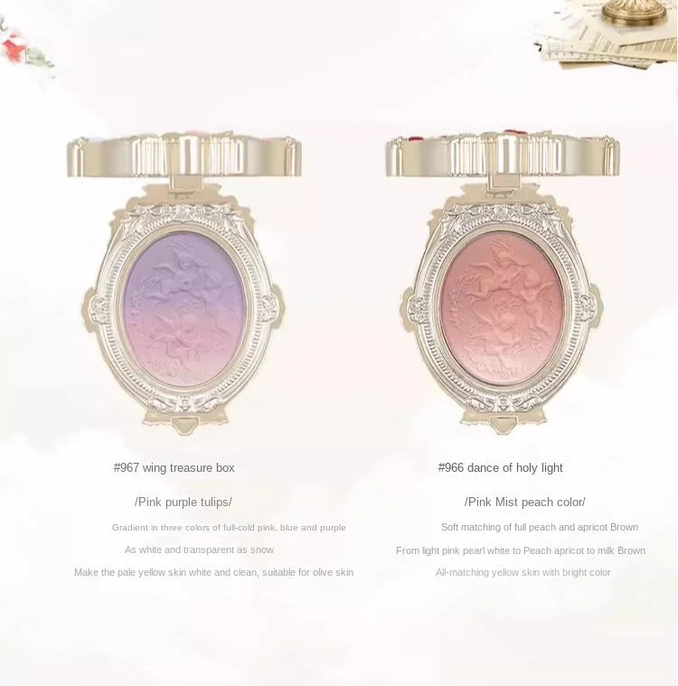 Angel Embossed Matte Powder Blush for Radiant Face - 5