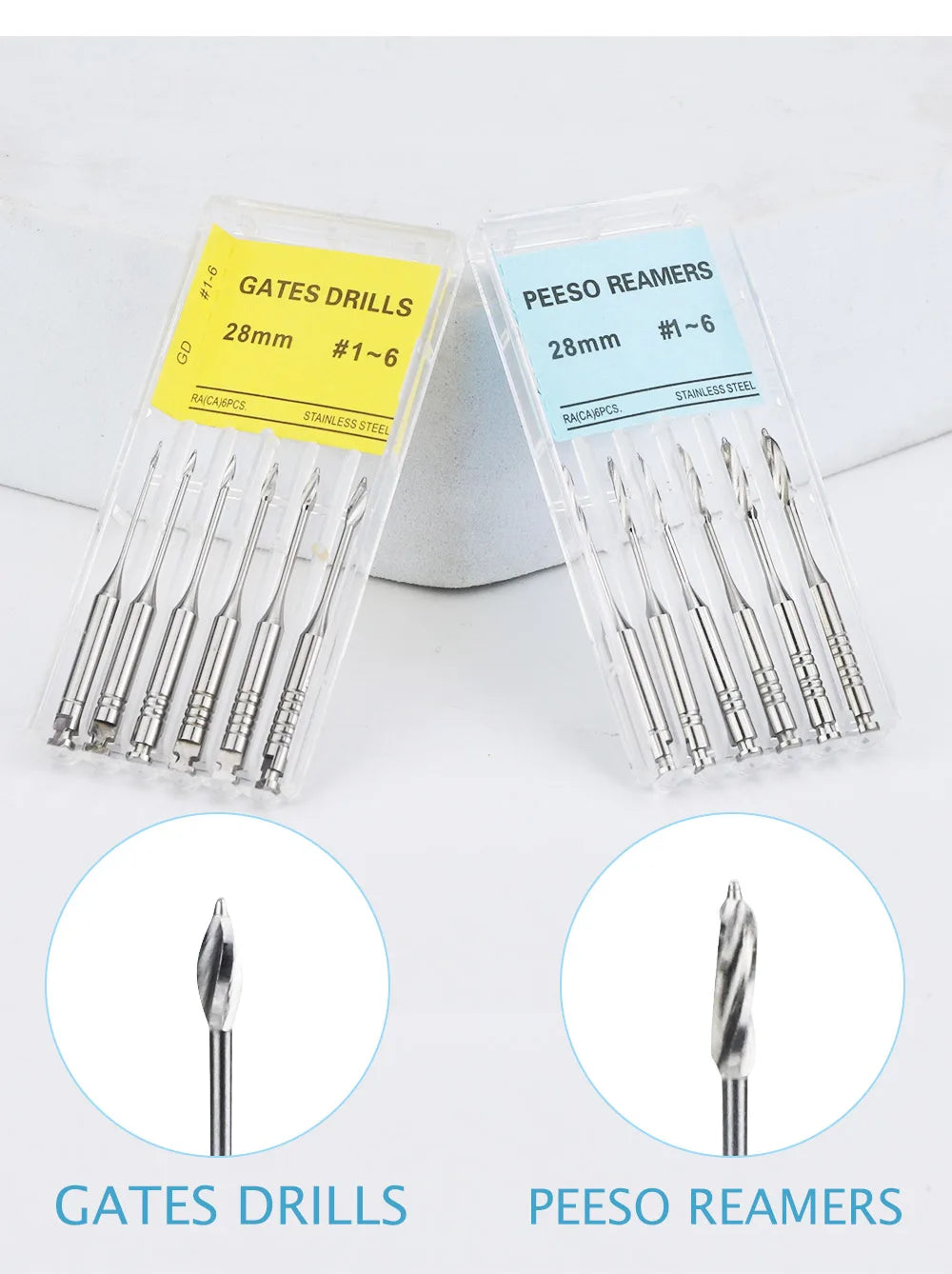 Dental Peeso Reamer Drill Bits for Endodontic Procedures (6-Pack) - 6