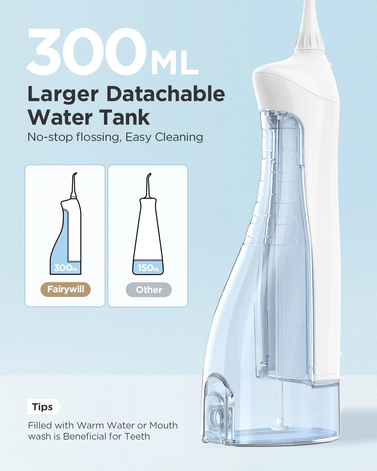 Portable Cordless Water Flosser for Teeth and Gum Health - 16
