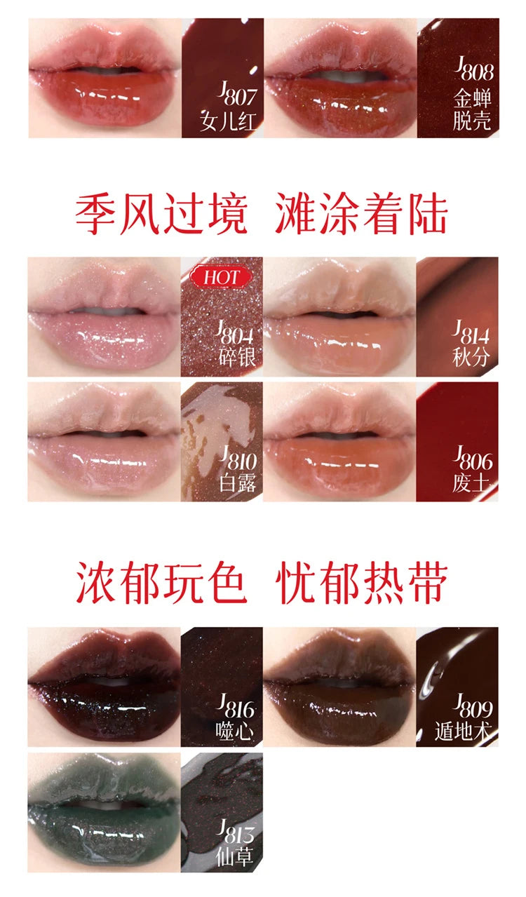 Hydrating Shimmer Lip Gloss for High-Shine Nude Finish - 14