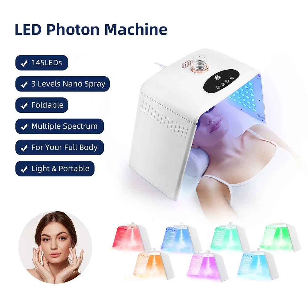 7-Color LED Photon Therapy Mask with Nano Hydration Mist - 8
