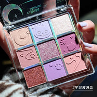 9-Color Waterproof Eyeshadow Palette for Professional Looks