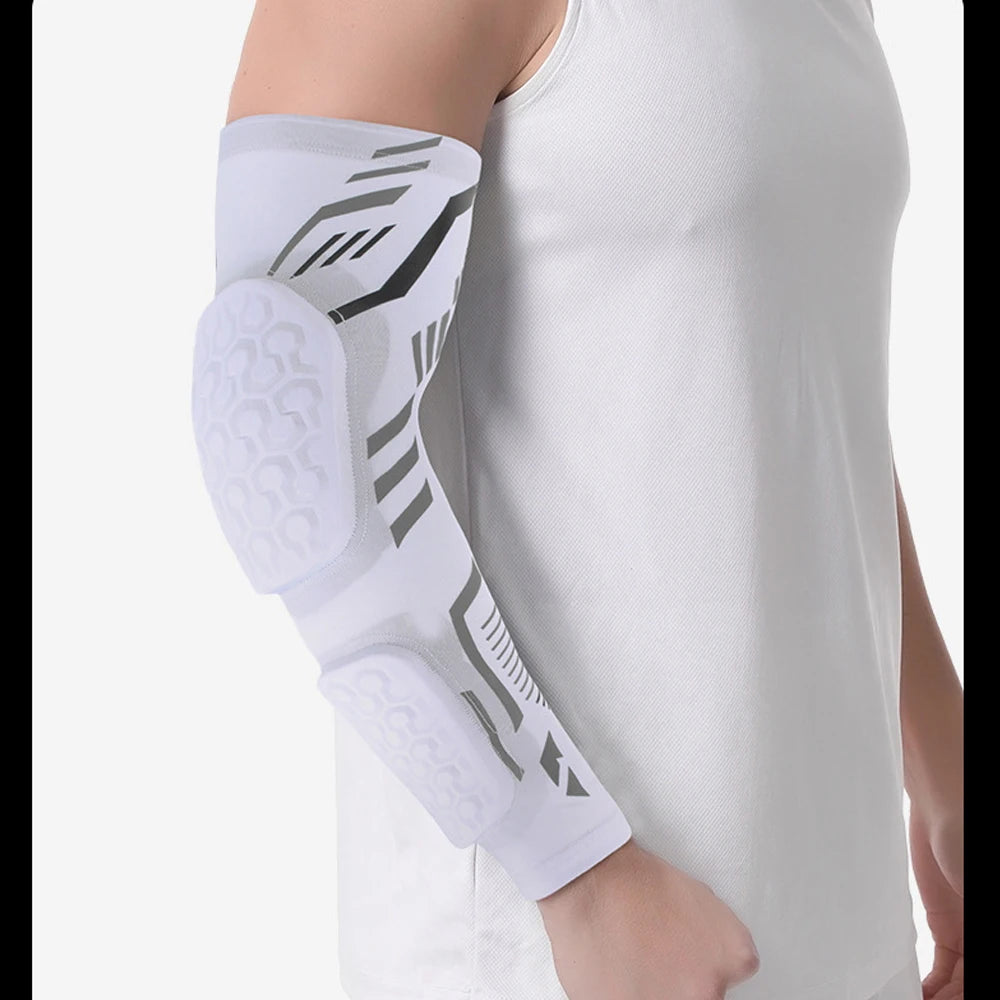 Padded Compression Arm Sleeve for Sports and Injury Protection - 23