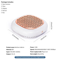 Professional 130W Turbo Nail Dust Extractor with Adjustable Tube