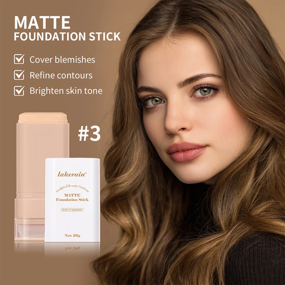 Matte Foundation Stick with Built-in Brush - 9