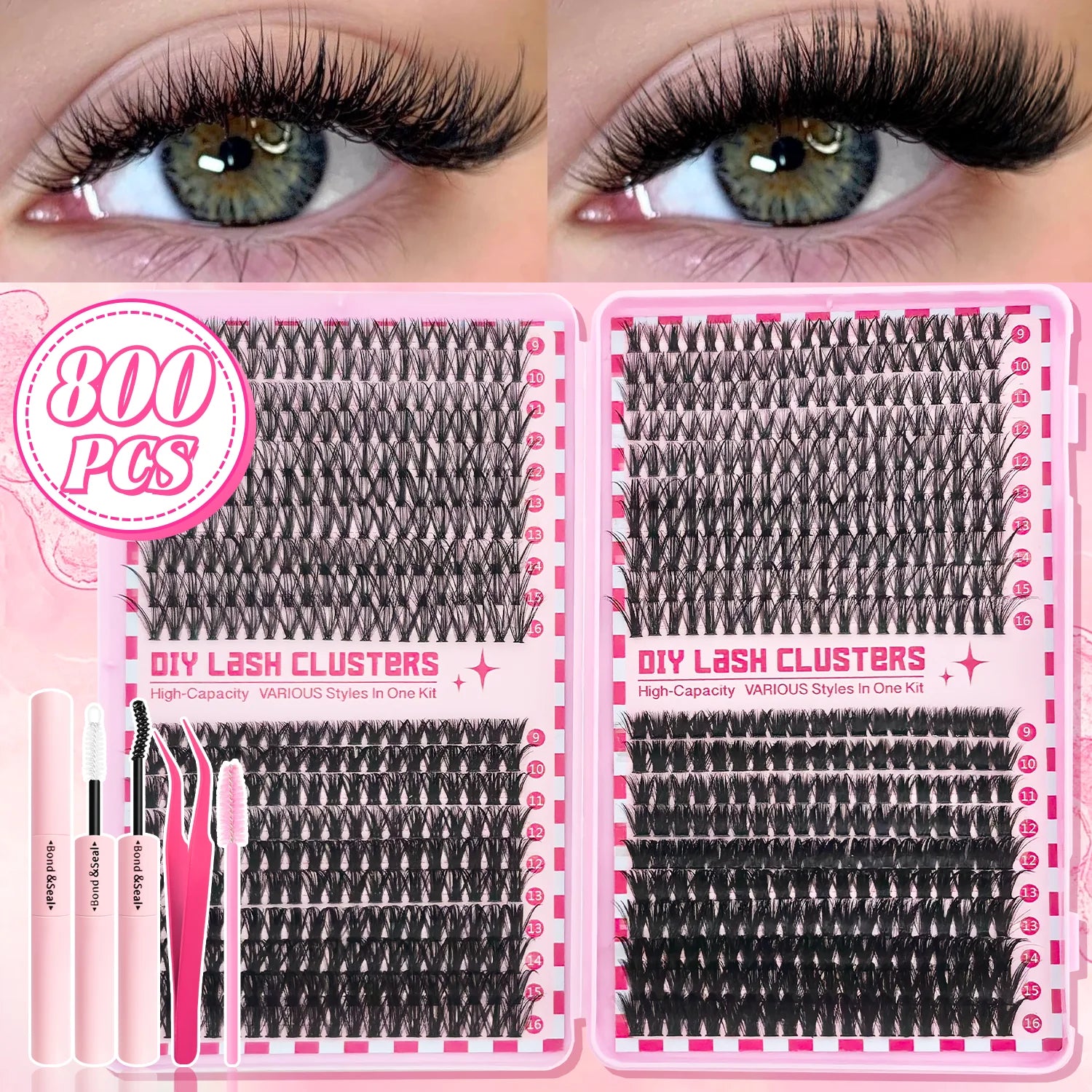 DIY Individual Lash Cluster Extension Kit - 6