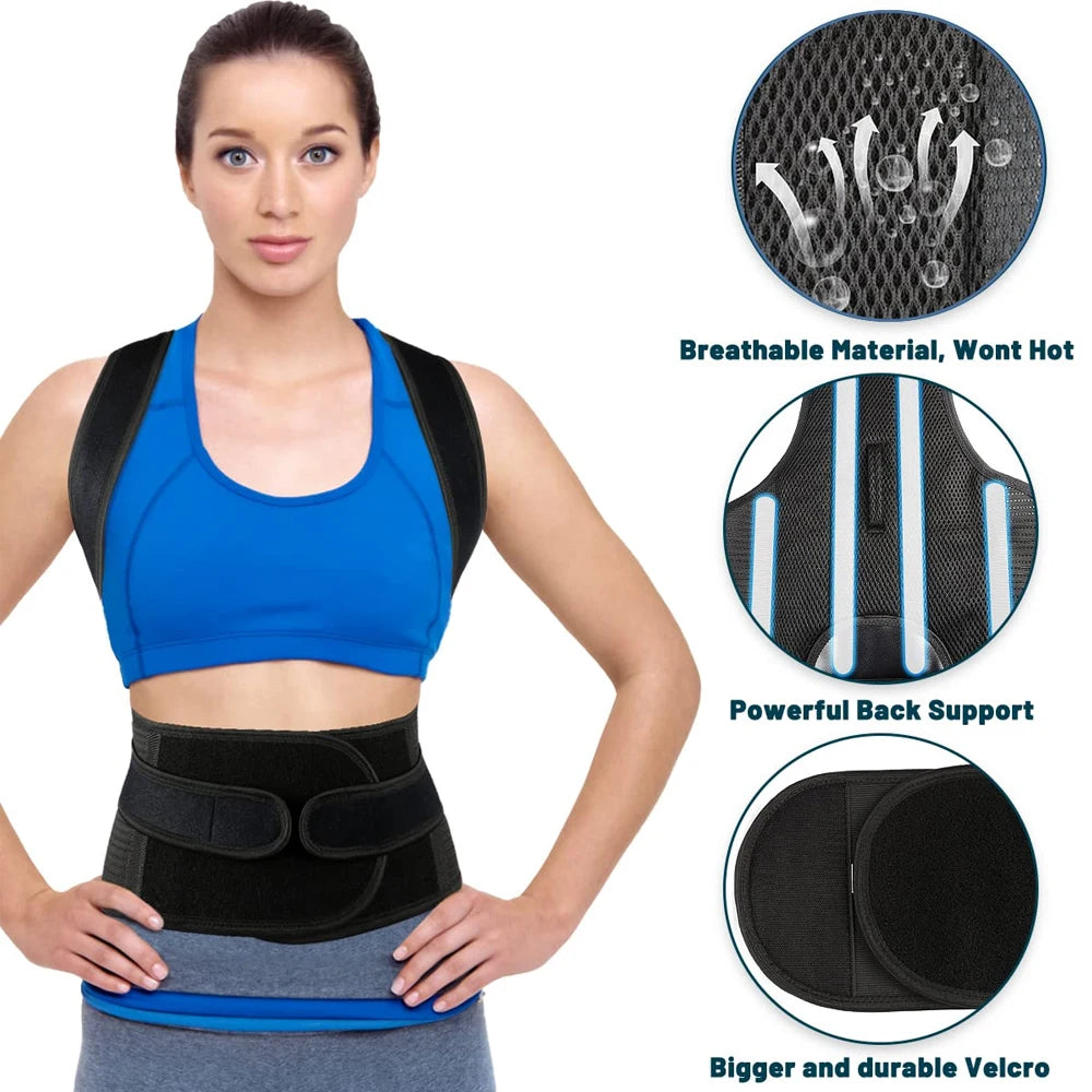 Adjustable Back Posture Corrector for Spine and Shoulder Support - 11