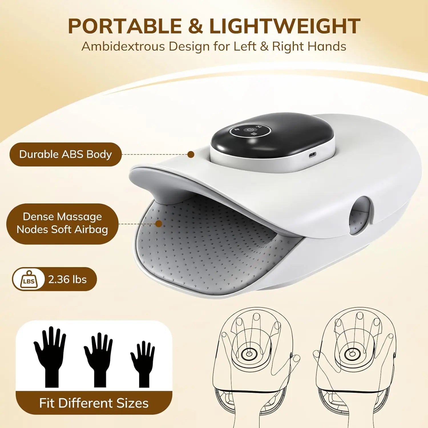 Electric Hand & Palm Massager with Compression - 4