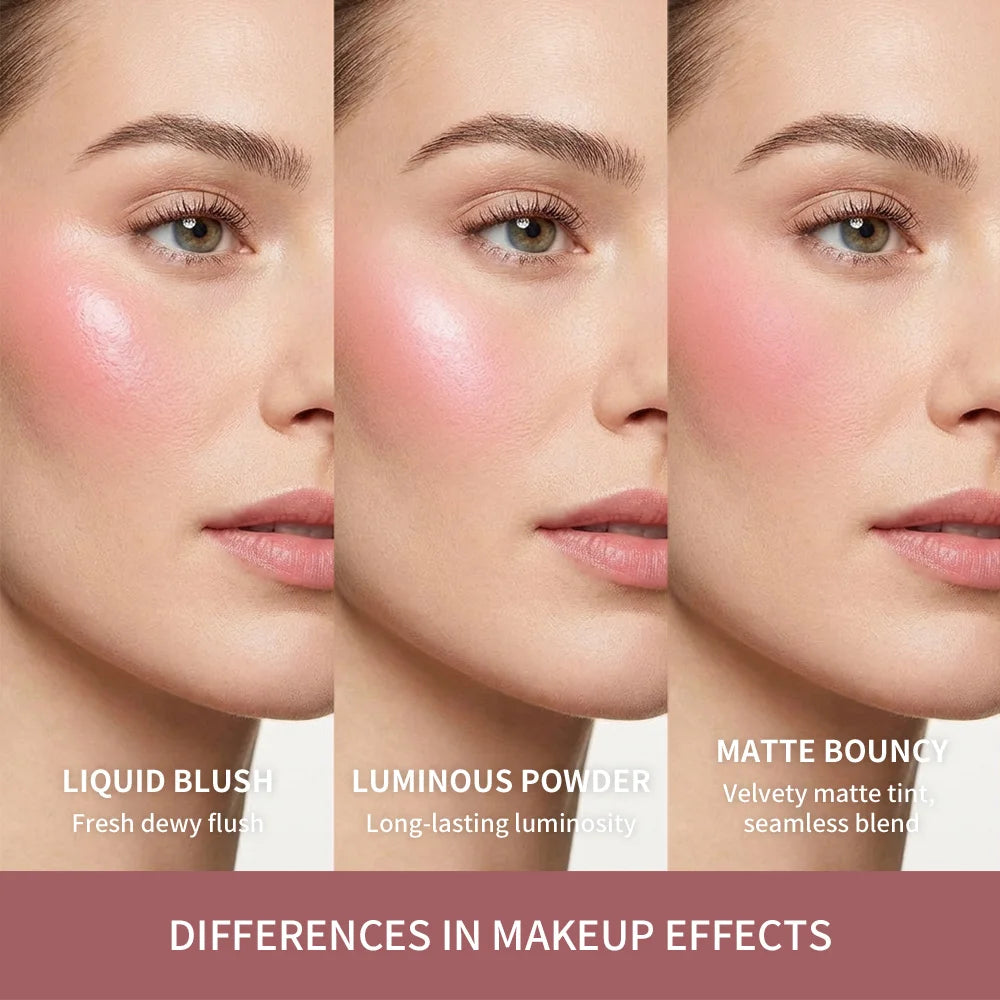 Matte Bouncy Cream-to-Powder Blush for Natural Glow - 5