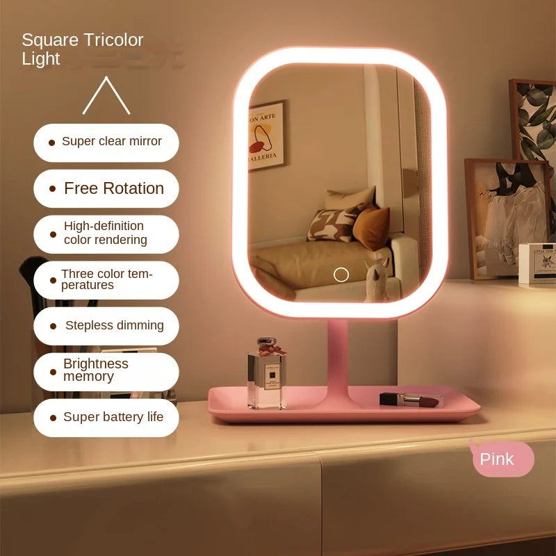 LED Vanity Mirror with 3-Color Adjustable Lighting - 13