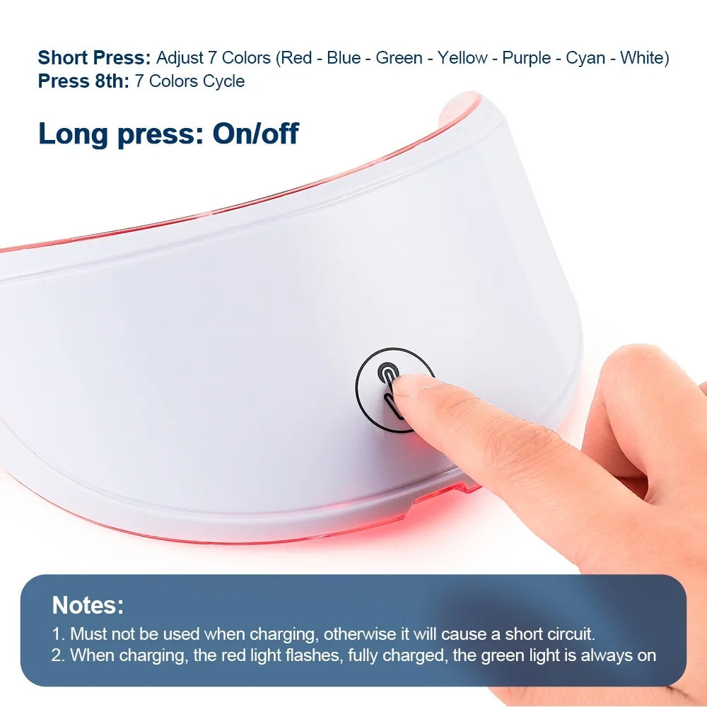 Rechargeable LED Photon Therapy Face and Neck Mask - 5