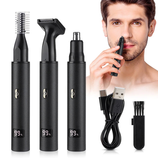 3-in-1 Electric Facial Hair Grooming Kit
