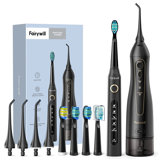 Portable Cordless Water Flosser and Electric Toothbrush Set