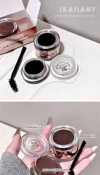 2-in-1 Eyebrow Cream and Gel Set for Defined Brows