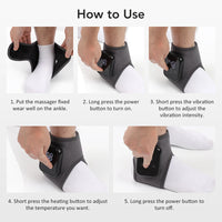 Electric Heated Ankle Brace Massager with Vibration Therapy