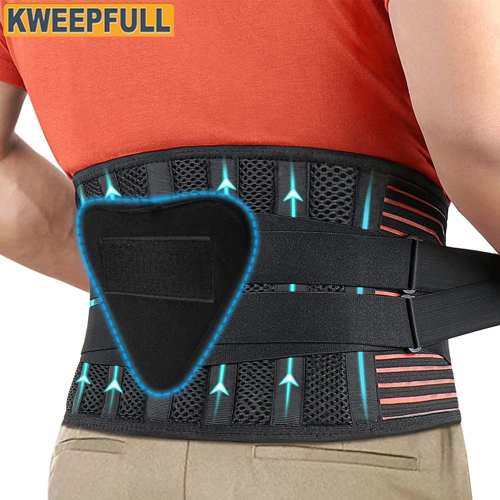 Adjustable Lumbar Support Belt for Lower Back Pain Relief - 1