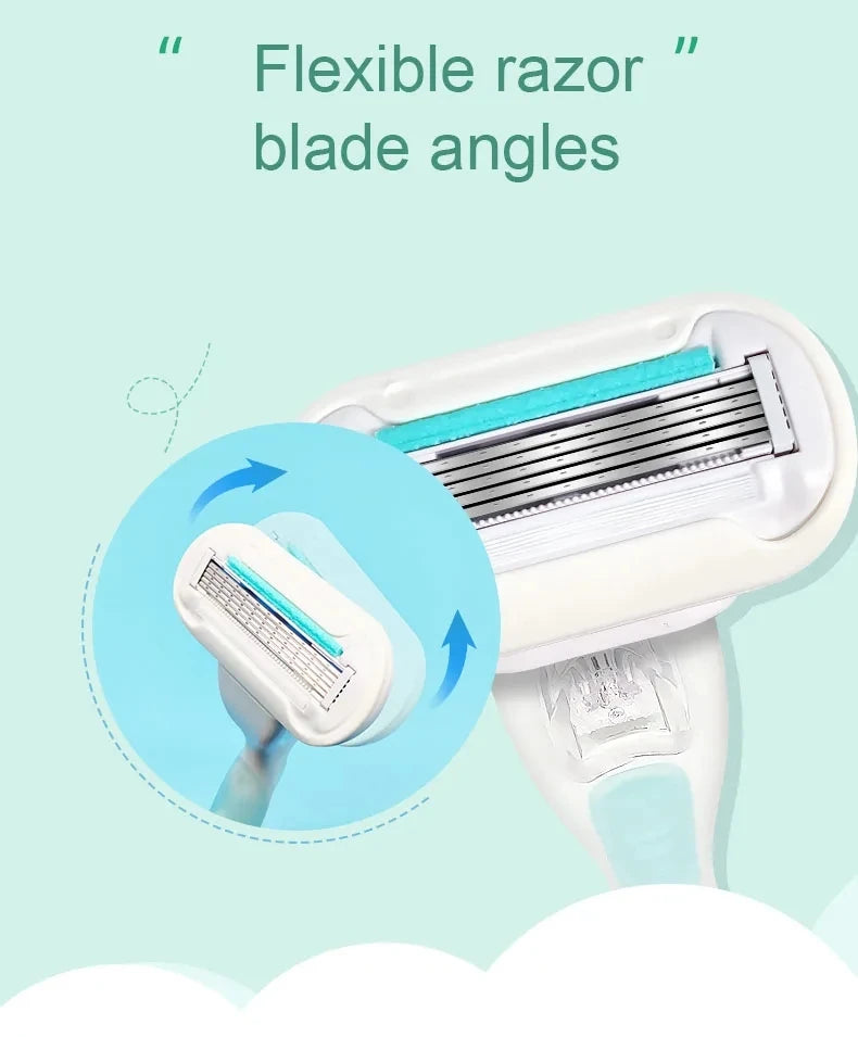 5-Blade Smooth Shaving Razor for Women - 9