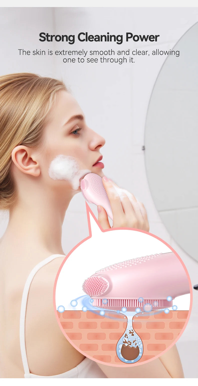 Rechargeable Silicone Facial Cleansing Brush - 11