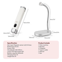 Portable 2-in-1 Magnetic UV LED Nail Curing Lamp