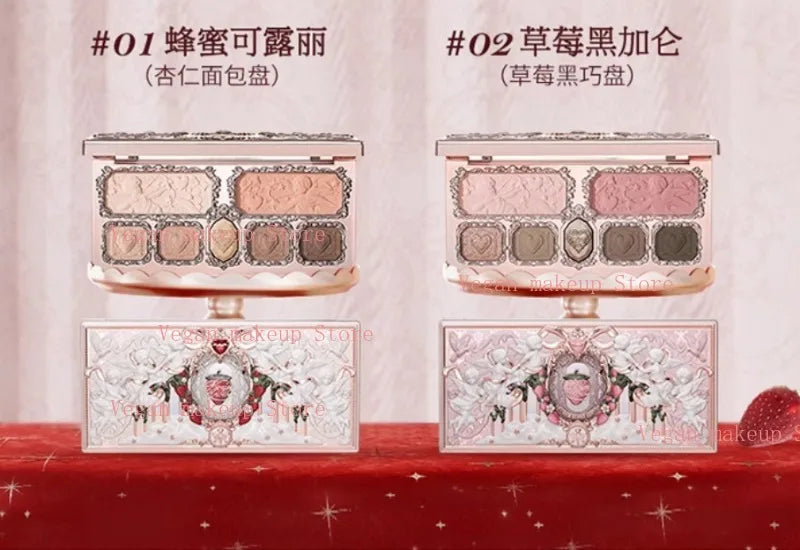 All-in-One Face Makeup Palette for Eyes, Blush, and Contour - 11