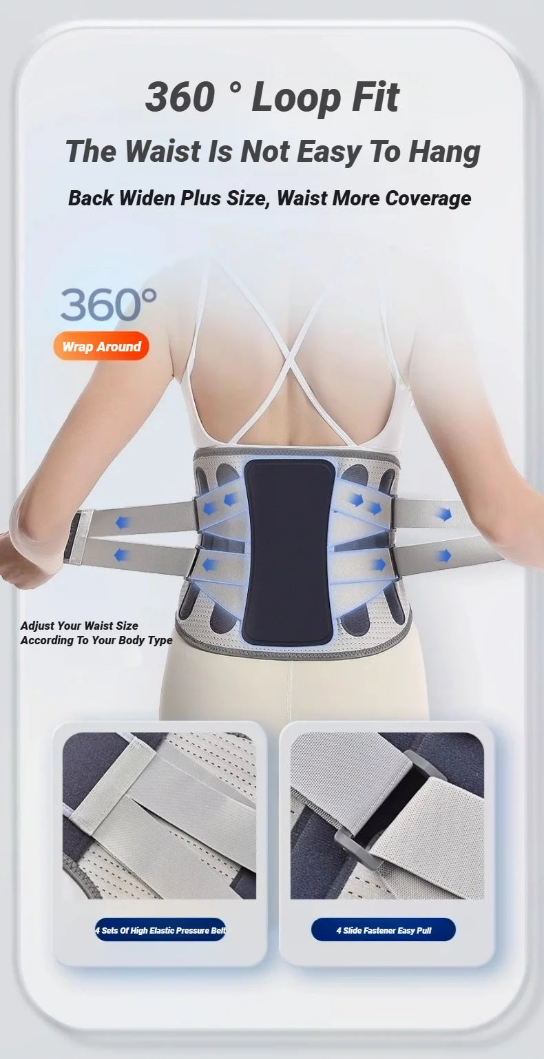 Adjustable Lumbar Support Belt for Lower Back Pain Relief - 10