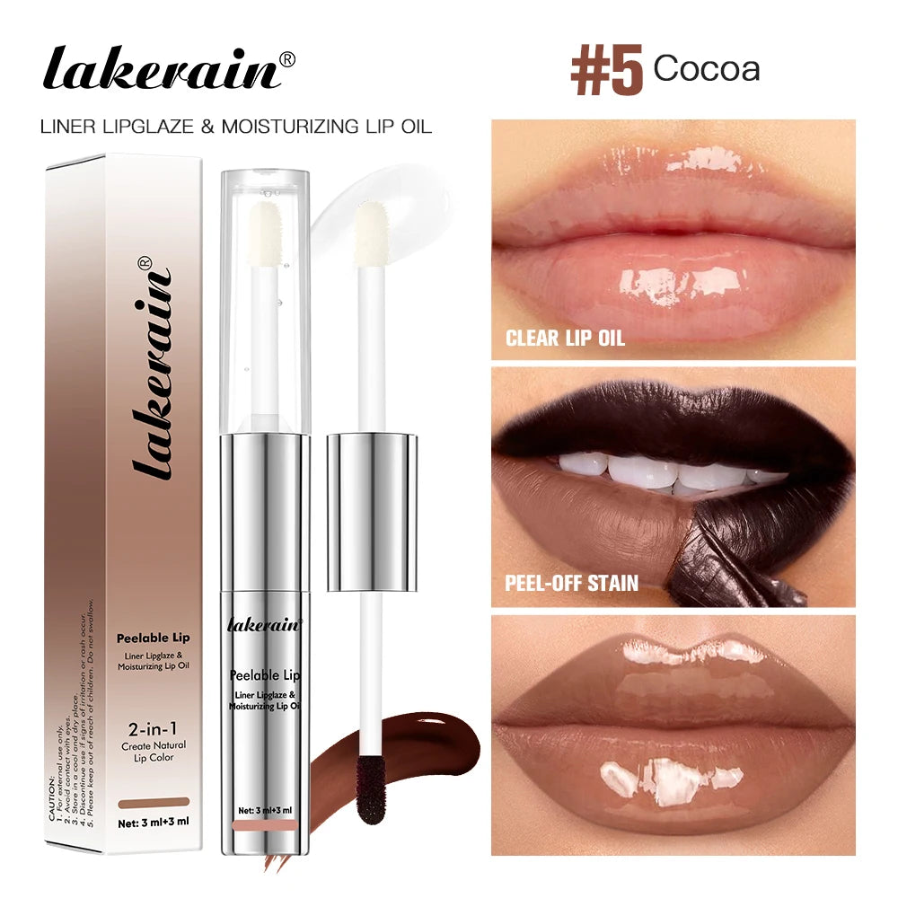 2-in-1 Waterproof Peel-Off Lip Stain and Hydrating Oil - 24
