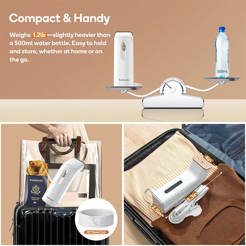 Portable Handheld Garment Steamer for Travel and Home - 6