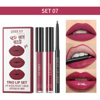 3-Piece Waterproof Matte Lipstick and Lip Liner Set