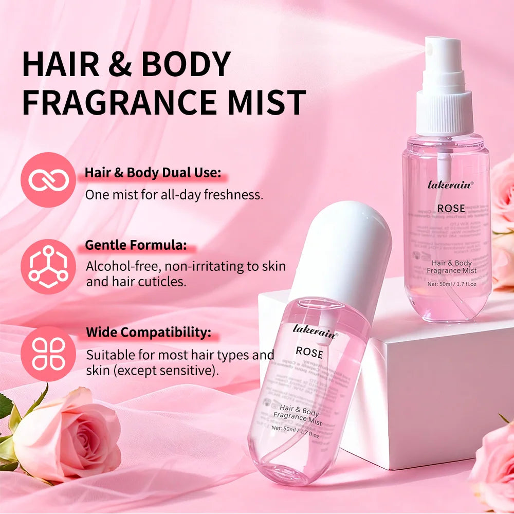 Long-Lasting Vanilla and Rose Hair & Body Fragrance Mist - 3