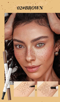 2-in-1 Waterproof Freckle Stamp Pen for Natural Makeup