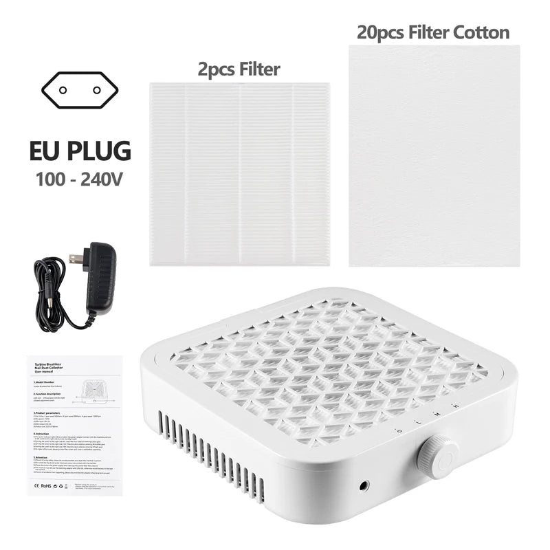 2-in-1 Powerful Nail Dust Collector and Manicure Vacuum - 38
