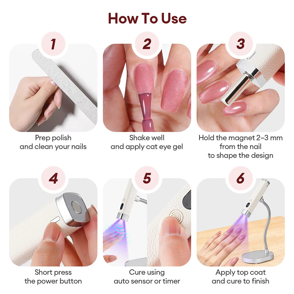 Portable 2-in-1 Magnetic UV LED Nail Curing Lamp - 19