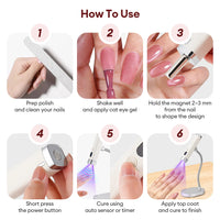 Portable 2-in-1 Magnetic UV LED Nail Curing Lamp