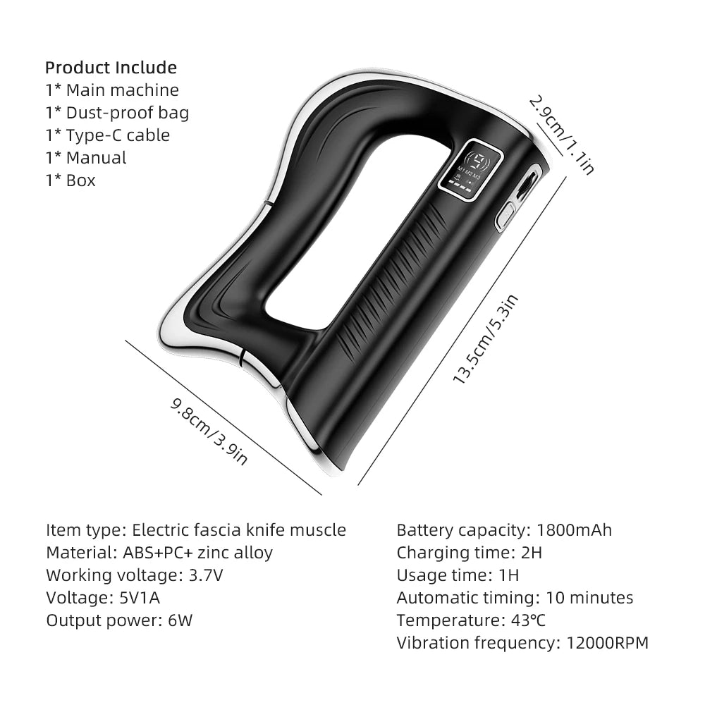 Electric Muscle Scraping & Heated Fascia Massage Tool - 11