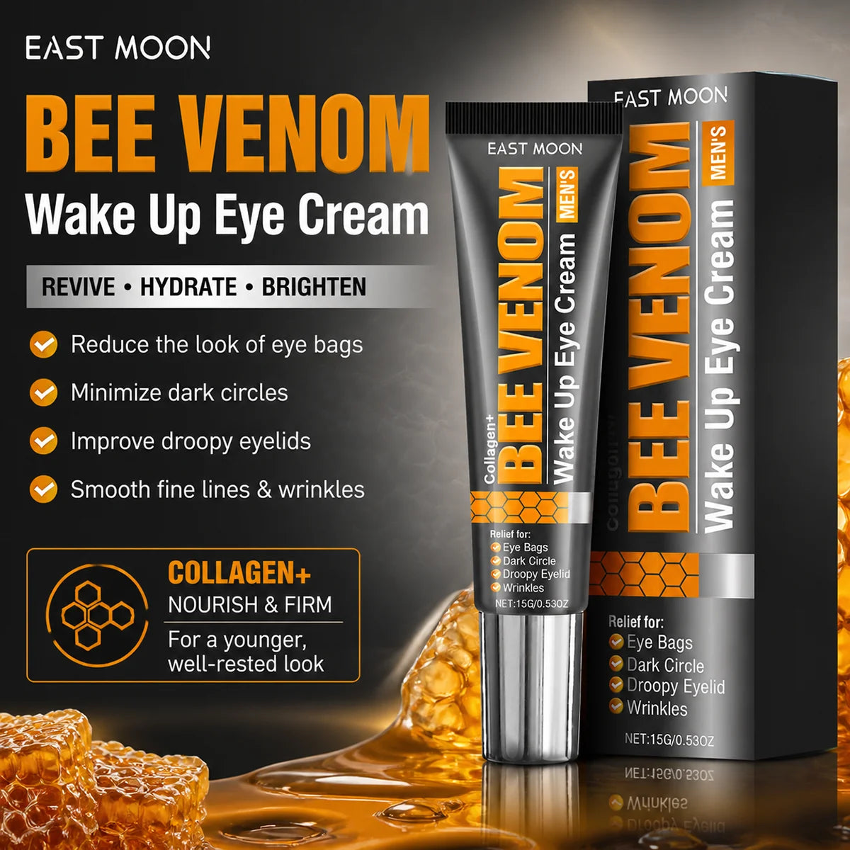 Bee Venom Collagen Eye Cream for Dark Circles and Puffiness - 1