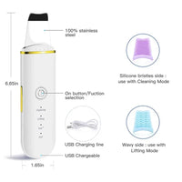 Ultrasonic Facial Skin Scrubber and Pore Cleaner