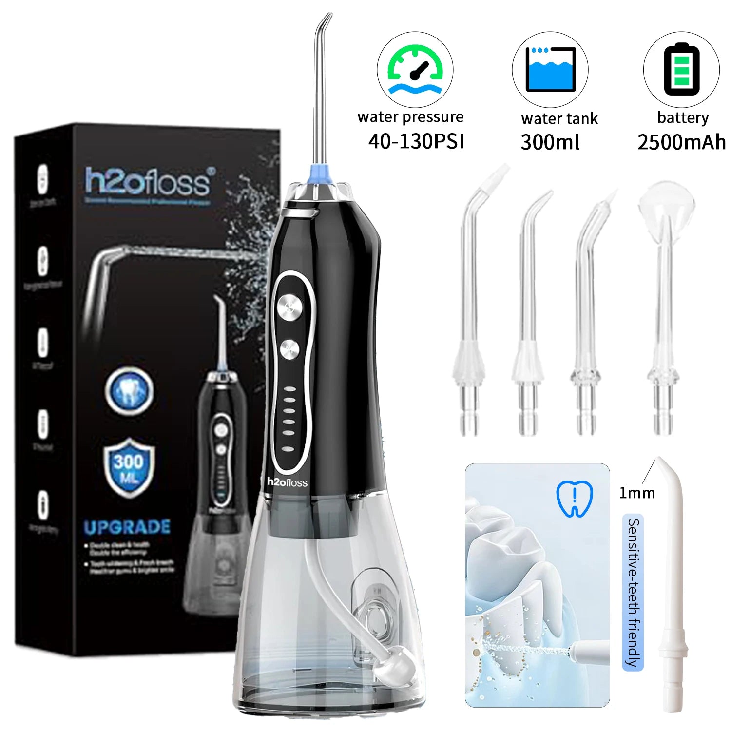 Portable Cordless Water Flosser for Deep Teeth Cleaning - 1