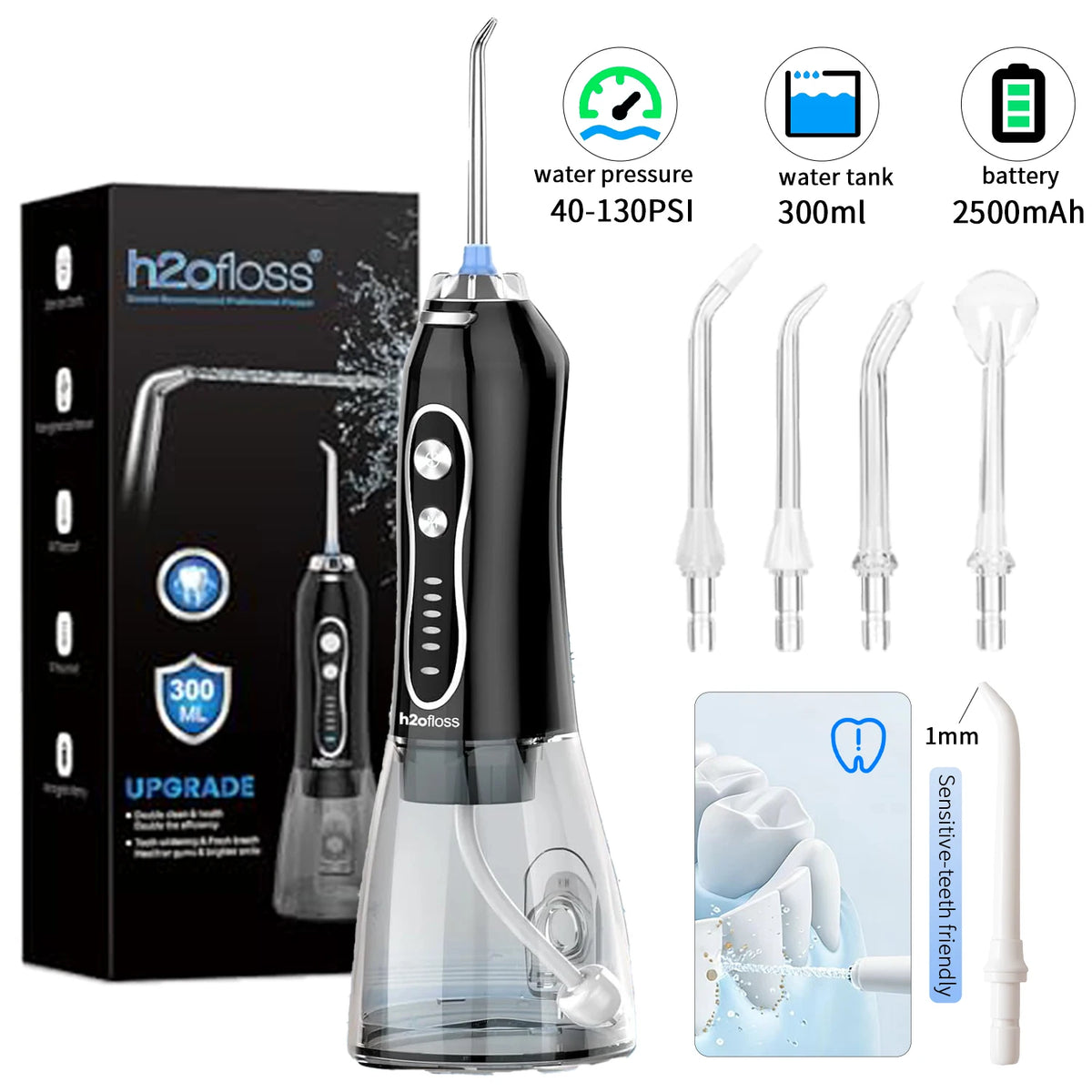 Portable Cordless Water Flosser for Deep Teeth Cleaning